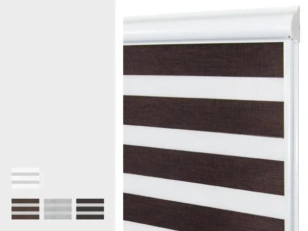 Roleta SWING - deň a noc - látka BLACK ELEGANCE